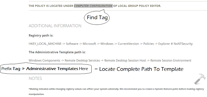 The Group Policy Information on Site